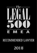 Legal 500 Recommended Lawyer 2018